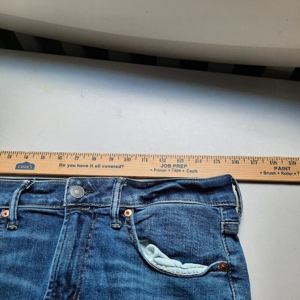 American Eagle Jeans Mens 31x30 Next Level Airflex Slim‎ Distressed Patched Rips
